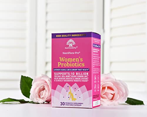 NutriCelebrity NutriFlora-Pro Probiotics for Women - Support Vaginal, Urinary Health (UTI) NutricelebrityAu supplements