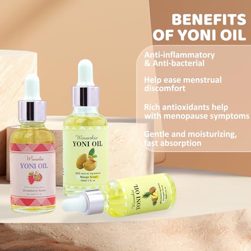 3 Packs Yoni Oil for Women, 100% Natural Feminine Oil Intimate Deodorant for Women, Eliminates Odor WovarkieAu supplements
