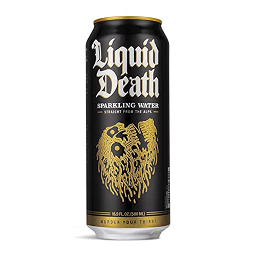 Liquid Death Sparkling Mountain Water, 16.9 oz Tallboys (18-Pack) Liquid DeathUS supplements