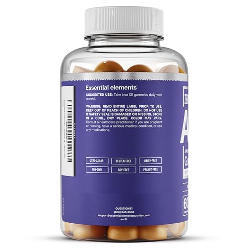 Essential Elements Zero-Sugar ACV Apple Cider Vinegar Gummies from “The Mother” Essential ElementsUS supplements