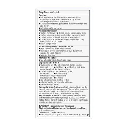 GoodSense Dual Action Acetaminophen and Ibuprofen (NSAID) Tablets, 250 mg/125 mg, Back Pain, 144 Count GoodSenseAu supplements