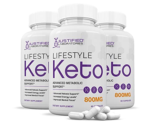 (3 Pack) Lifestyle Keto Pills 800MG Includes Patented goBHB Exogenous Ketones Advanced Justified LaboratoriesAu supplements