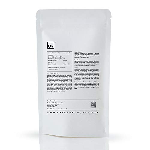 Collagen and Vitamin C Capsules | High Strength and Quality | Oxford Vitality (365) Ov OXFORD VITALITYAu supplements