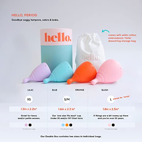 The Hello Cup Extra Small Menstrual Cup, BPA Free, Reusable, Hypoallergenic, Recyclable THE HELLO CUPAu supplements