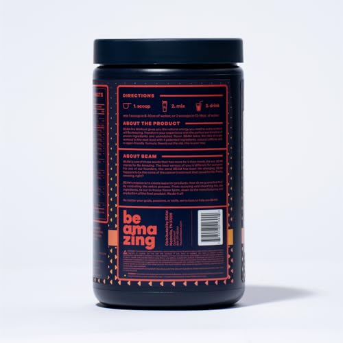 BEAM Be Amazing Vegan Stim Free Pre-Workout Powder | Energy Booster Powdered Drink BEAMAu supplements