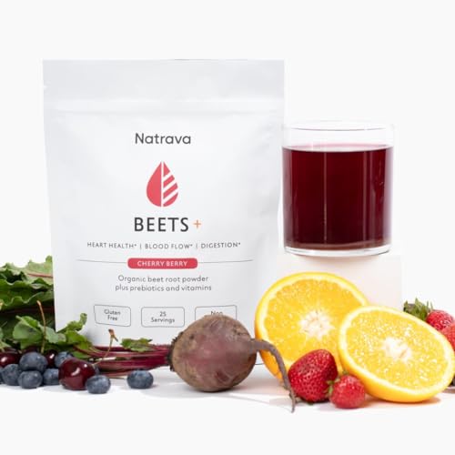 Natrava Beets+ | Organic Beet Root Powder, Vitamins, and Prebiotics | Supports Healthy NatravaAu supplements