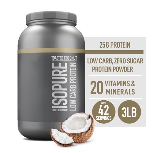 Isopure Protein Powder, Low Carb Whey Isolate with Vitamin C & Zinc for Immune Support IsopureUS supplements
