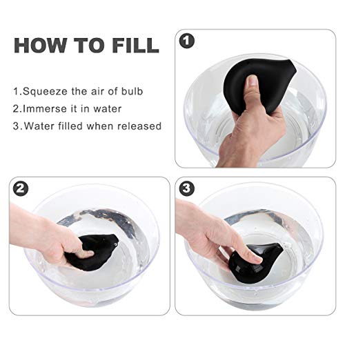 RANEU Enema Bulb Douche Enema Kit for Women & Men with 3 Nozzles (Black, 4 Piece Set) RANEUAu supplements