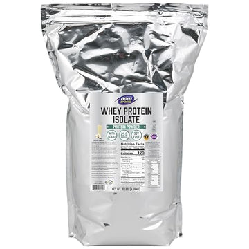 NOW Sports Nutrition, Whey Protein Isolate, 25 g With BCAAs, Creamy Vanilla Powder NOWUS supplements