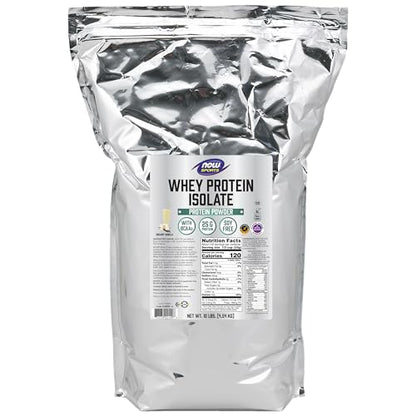 NOW Sports Nutrition, Whey Protein Isolate, 25 g With BCAAs, Creamy Vanilla Powder NOWUS supplements