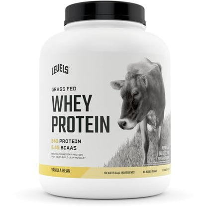 Levels Grass Fed 100% Whey Protein, No Hormones, Vanilla Bean, 5LB Levels NutritionUS supplements