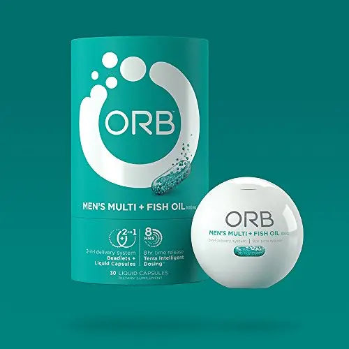 ORB Men’S MULTIVITAMIN + Fish Oil – A Complete Multi + Fish Oil |Heart Health Support, Antioxidant Support, Supports a Positive Mood Orb WellnessAu supplements