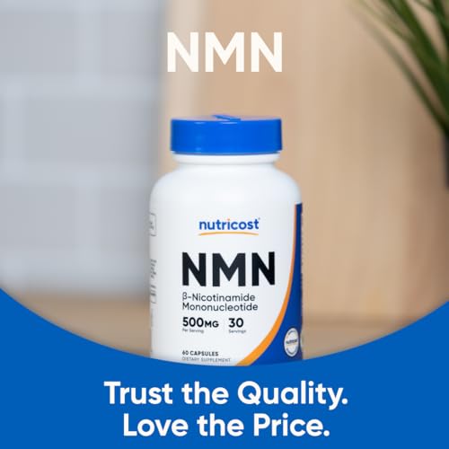 Nutricost NMN (Nicotinamide Mononucleotide) 500mg, 60 Capsules - Vegetarian Friendly, 30 Servings, Gluten Free, GMO Free NutricostAu supplements