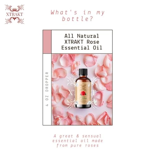 XTRAKT Pure Rose Essential Oil - Therapeutic Grade Aromatherapy Oil for Elegance and Emotional Balance XTRAKTAu supplements