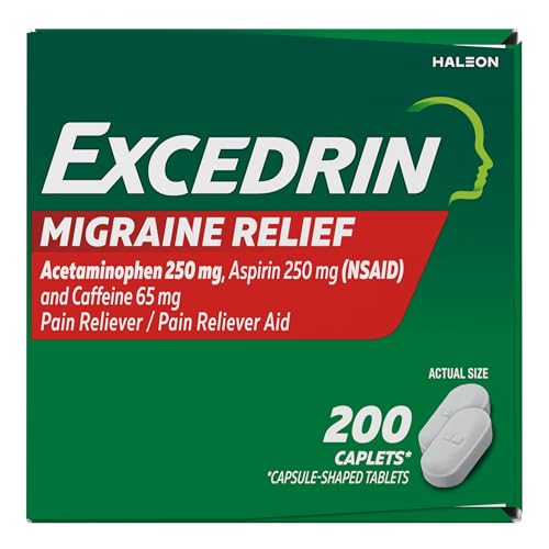 Excedrin Migraine Relief Caplets to Alleviate Migraine Symptoms - 200 Count ExcedrinAu supplements