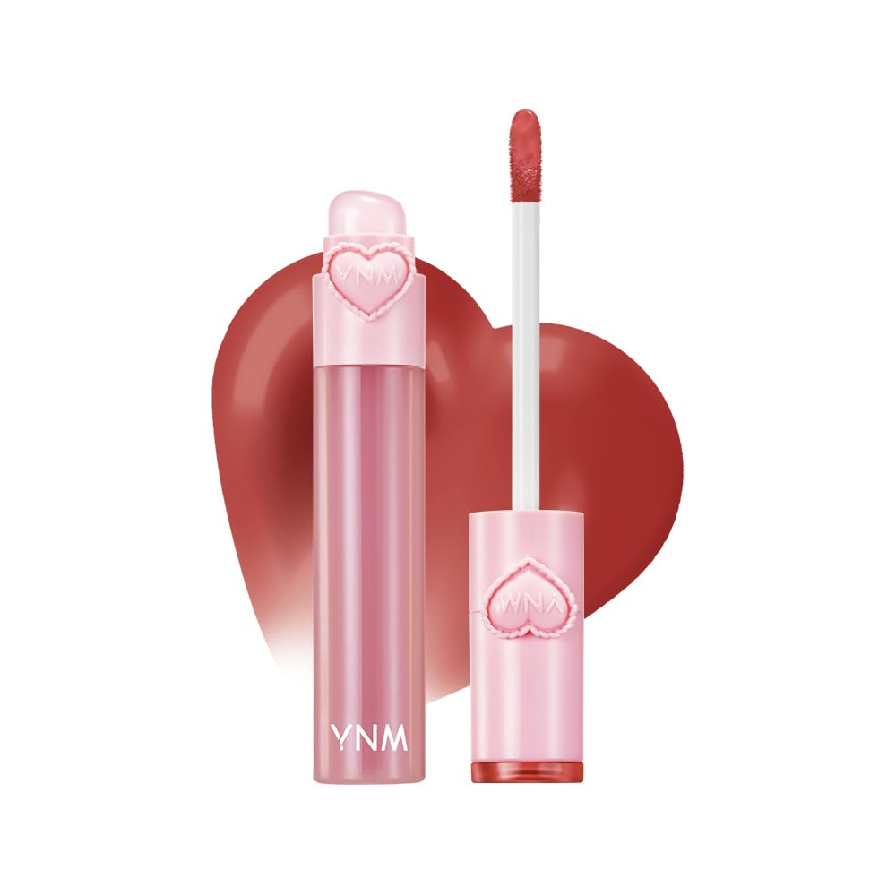 YNM Heart Jelling Tint, PEPPER JELLING, Silicone Lip Brush Included, K-Beauty, Non-Sticky, Moisturizing, Smudge-Proof, Korean Lip Tint, Long-Lasting, Vivid Color, 0.09 oz YNMAu supplements
