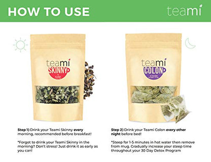 Teami® 30-Day Detox Tea Pack: All-Natural Teatox Kit with Teami Skinny & Teami Colon TeamiUS supplements