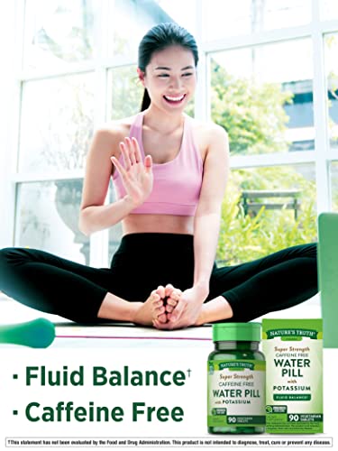 Nature's Truth Super Strength Water Pill with Potassium | 90 Count | Caffeine Free | Vegetarian Nature's TruthAu supplements
