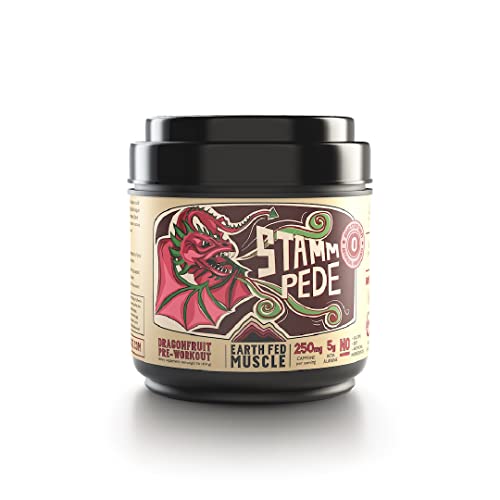 Earth Fed Muscle Stammpede DragoFruit Punch Pre Workout, 30 Servings, Boost Energy Earth Fed MuscleAu supplements
