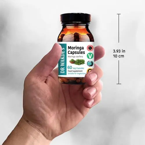 DR WAKDE'S Moringa Capsules (Moringa oleifera, 60 Veg Caps, Plant-Based Supplement, Ayurvedic Herb, All Natural, Vegan) DR WAKDE'snz supplements