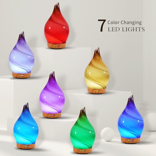 Porseme 100ml Glass Essential Oil Diffuser Aromatherapy Ultrasonic Cool Mist Humidifier 4 Running Hours PorsemeAu supplements
