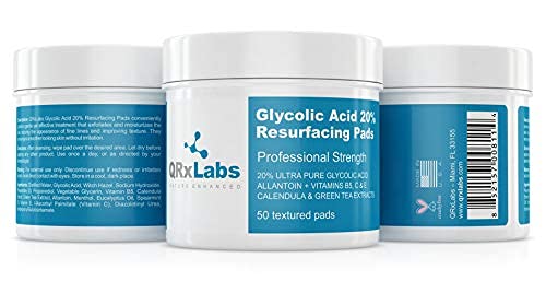 QRxLabs Glycolic Acid 20% Resurfacing Pads for Face & Body with Vitamins B5 QRxLabsAu supplements