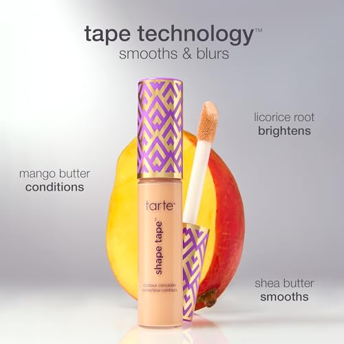 tarte Shape Tape Concealer – Full-Coverage Creaseless Soft Matte Finish, Brightening Under-Eye & Face Makeup, 16hr Longwear, Vegan & Cruelty-Free, Full Size, 16N fair-Light Neutral tarteAu supplements