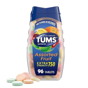 TUMS Antacid Chewable Tablets, Extra Strength for Heartburn Relief, Assorted Fruit TUMSUS supplements