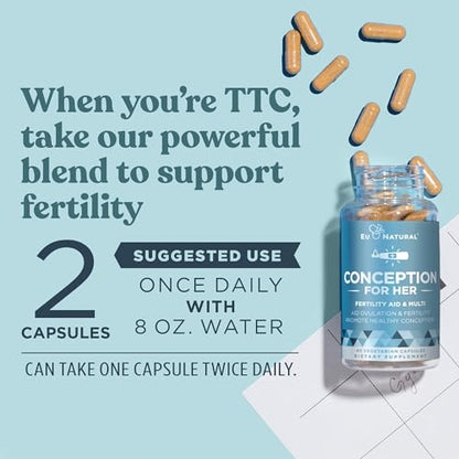 Conception Fertility Supplements for Women – Prenatal Vitamins – Promote Hormone Balance Eu NaturalUS supplements
