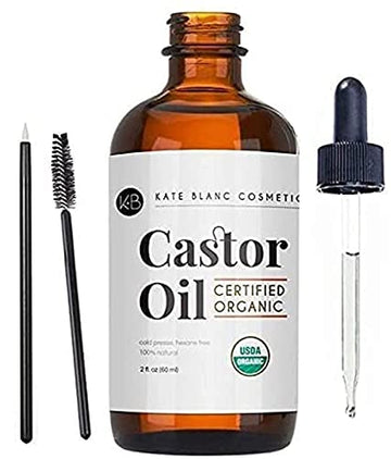 Kate Blanc Cosmetics Castor Oil (2oz), USDA Certified Organic, 100% Pure, Cold Pressed Kate Blanc CosmeticsAu supplements
