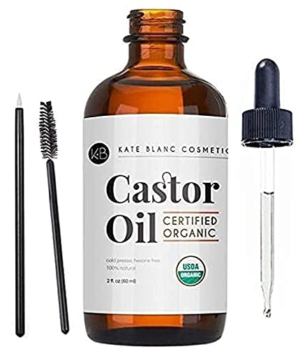 Kate Blanc Cosmetics Castor Oil (2oz), USDA Certified Organic, 100% Pure, Cold Pressed Kate Blanc CosmeticsAu supplements