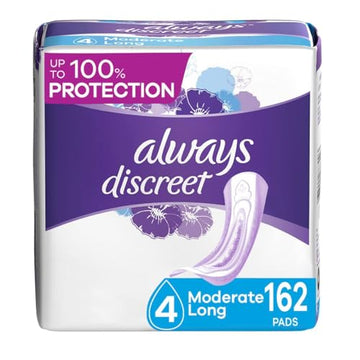 Always Discreet Adult Moderate Long Incontinence Pads, Up to 100% Leak Always DiscreetAu supplements