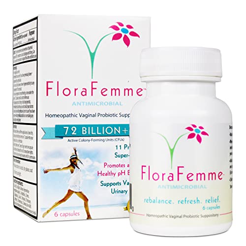 FLORAFEMME - pH Vaginal Probiotics Suppository - Supports pH Balance of Yeast & Bacteria FLORAFEMMEAu supplements