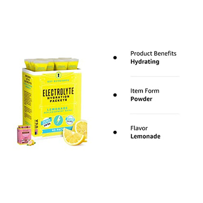 KEY NUTRIENTS Multivitamin Electrolytes Powder Packets - Refreshing Lemonade 40 Pack Hydration Packets - Travel Hydration Powder - No Sugar, No Calories, Gluten Free - Made in USA KEY NUTRIENTSUS supplements