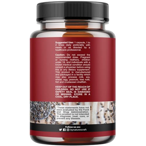Potent Chia Seed Extract Pills for Men and Women Natural Supplement for Weight Loss Natures CraftAu supplements