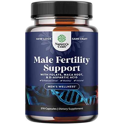 Prenatal Multivitamin Male Fertility Supplement - Mens Fertility Supplement with L-Arginine D-Aspartic Acid and Maca Root Prenatal Vitamins for Enhanced Motility Volume Potency and Fertility Support Natures CraftAu supplements