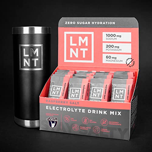 LMNT Zero-Sugar Electrolytes - Raspberry Salt - Hydration Powder Packets | No Dodgy Drink LMNTUS supplements