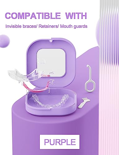 HEMILAB® Retainer Case, Slim Aligner Case with Vent Holes, Compatible with Invisalign HEMILABUS supplements