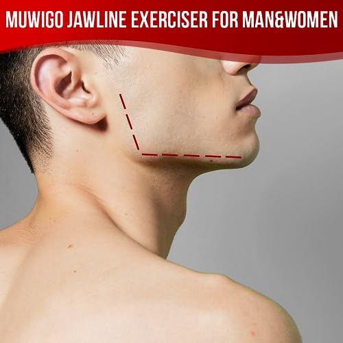 Jawline Exerciser for man&women, Jaw Exerciser, 3 Resistance Levels(6 pcs) Silicone Jawline MUWIGOUS supplements