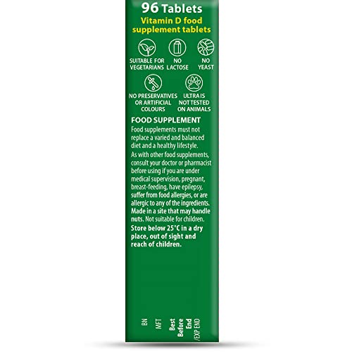 Vitabiotics Ultra Vitamin D Tablets 2000IU Extra Strength - 96 Count ( Pack of 1) Vitabiotics UltraUS supplements