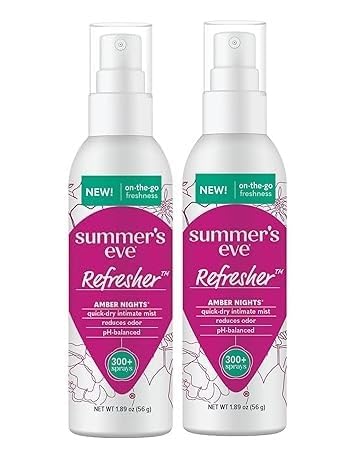 Summer's Eve Refresher Mist, Feminine Spray Reduces Odor, Amber Nights, Body Spray for Women Summer's EveAu supplements