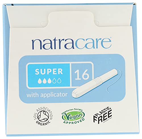 Natracare Organic Cotton Super Tampons with Cardboard Applicator, Plastic Free, Chlorine Free NATRACAREAu supplements