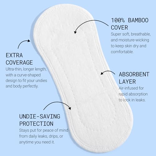 Flex Bamboo Panty Liners (50 Count) | Ultra Thin Daily Pantyliners | Fragrance-Free Feminine Care FLEXAu supplements
