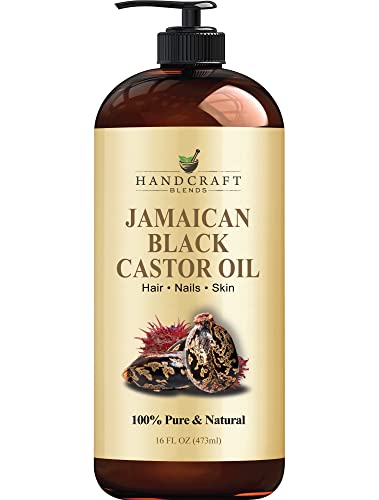 Handcraft Blends Jamaican Black Castor Oil for Hair Growth, Eyelashes and Eyebrows Handcraft BlendsAu supplements