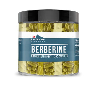 Earthborn Elements Berberine 200 Capsules, Pure & Undiluted, No Additives Earthborn ElementsUS supplements