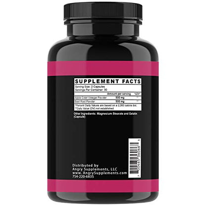 Angry Supplements Apple Cider Vinegar + Beet Root Capsules, Detox Pills, Nitric Oxide Angry SupplementsUS supplements