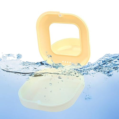 Retainer Case with Mirror and Vent Holes, Cute Retainer Holder Case Compatible with Invisalign HeigoeostUS supplements