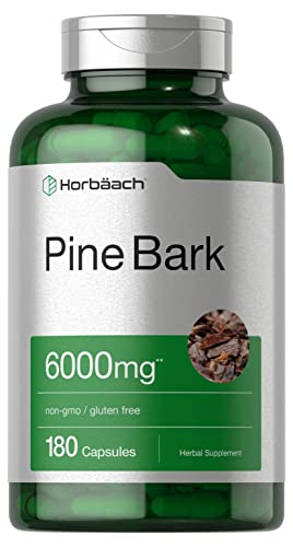 Pine Bark Extract | 6000 mg | 180 Capsules | Standardized to Contain 380 mg Proanthocyan HorbäachAu supplements