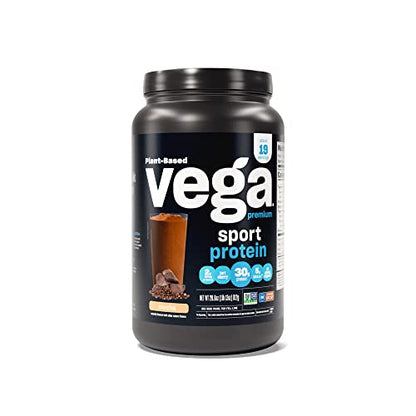 Vega Premium Sport Protein Mocha Protein Powder, Vegan, Non GMO, Gluten Free Plant VegaUS supplements