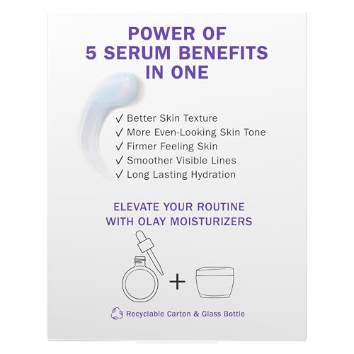 Olay Super Serum - Glow Serum for Face - Activated Niacinamide, Vitamin C & E, Collagen Peptide, AHA - 5-in-1 Benefits - Brightens, Hydrates, Smooths, Firms, Evens Tone, Proactive Anti-Aging, 1.7 Oz OlayAu supplements